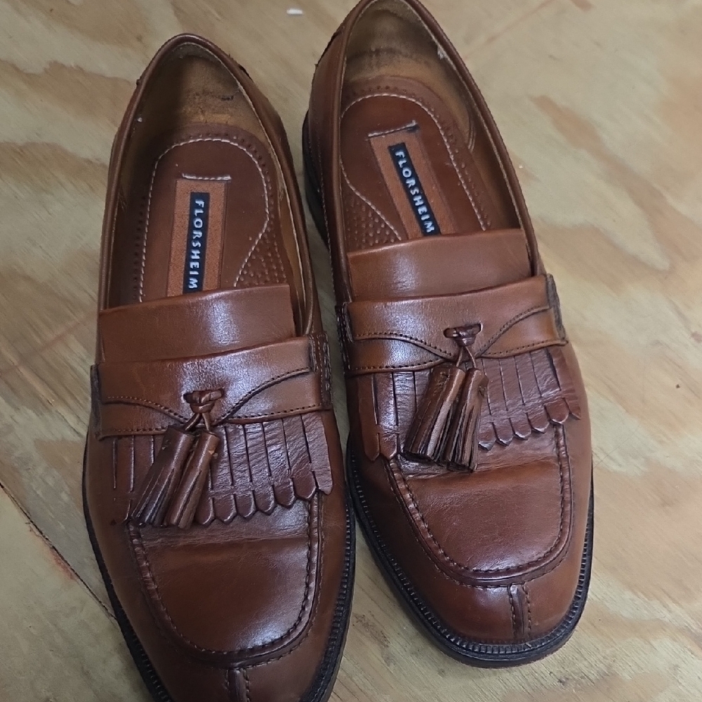 Florsheim Men's Tan Leather Tassel Loafers